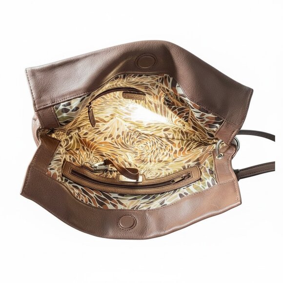 DANIER SOFT BROWN LEATHER CLUTCH PURSE WITH DUSTBAG VINTAGE 1990's - Picture 3 of 4